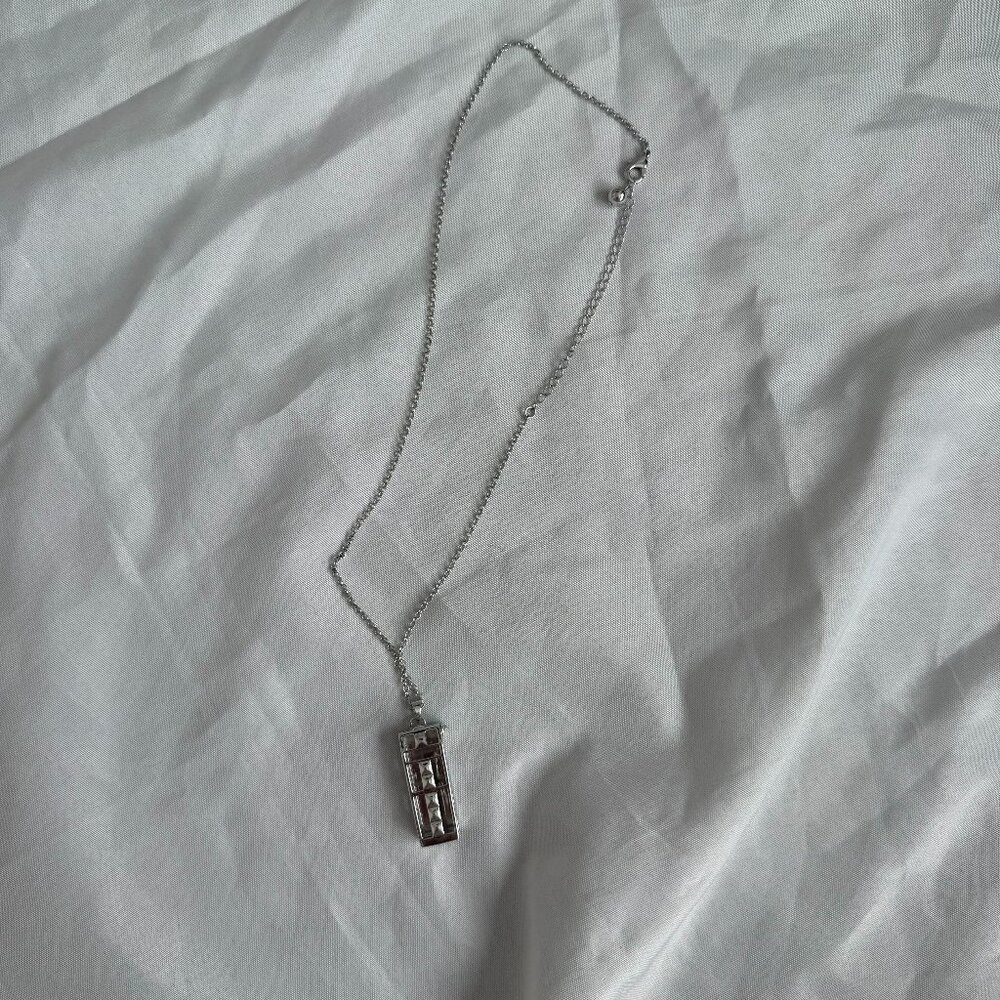 Silver Necklace for Fitbit Tracker